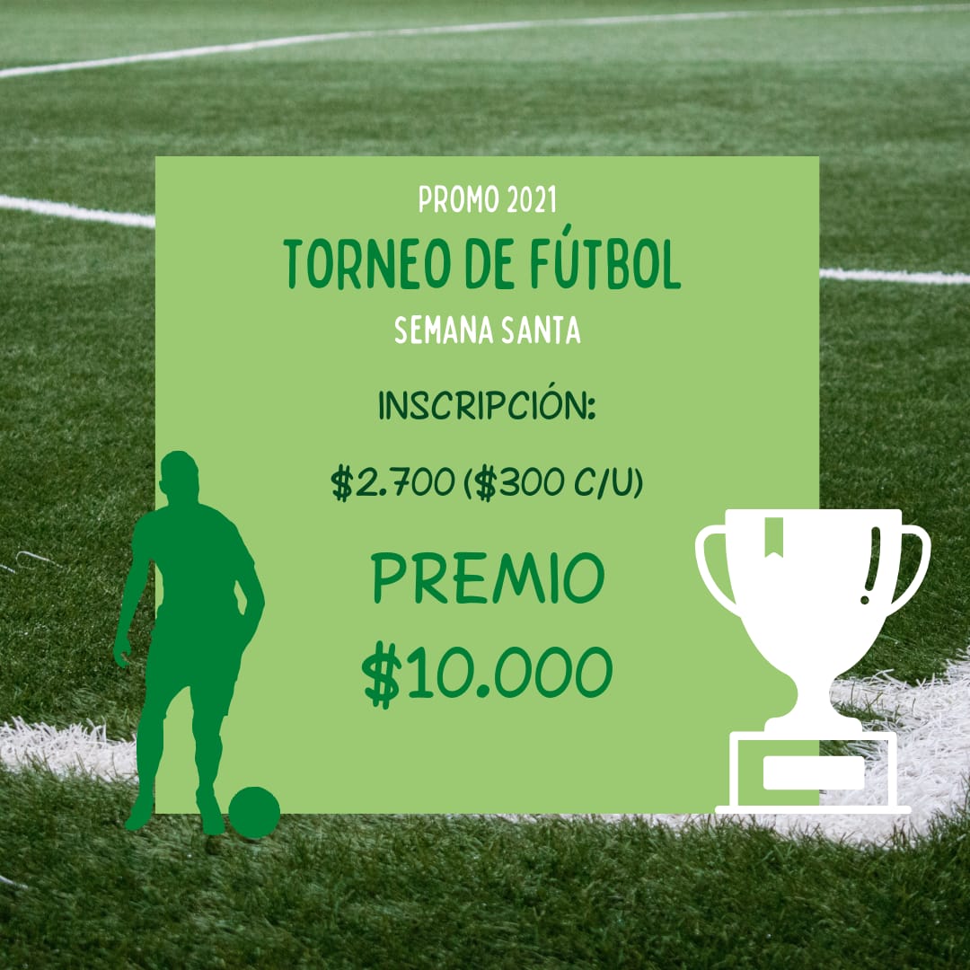 Se vienen los torneos de Semana Santa🙌🏼🥳😎
Arma un equipo con tus amigxs y anotate!
No te lo pierdas⚽💪🏼