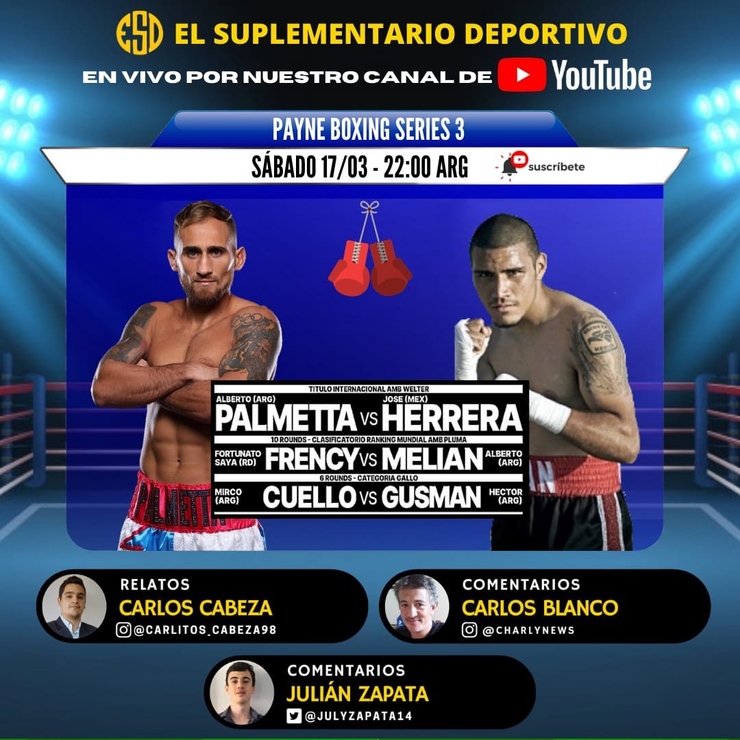 JulyZapata14's tweet photo. #ELSUPLEMENTARIODEPORTIVO 🎤🎧 // HOY VOY A RELATAR LA PELEA ENTRE #CUELLO VS #GUSMAN y COMENTAR LAS DE #FRENCY VS #MELIAN - #PALMETTA VS #HERRERA QUE TENDRÁN LUGAR EN EL #MICROESTADIO DE LANÚS, BUENOS AIRES, ARGENTINA, A PARTIR DE LAS 22 HS PARA @supledeportivo_ 🥊 🥇 https://t.co/RYKMvJmkTO