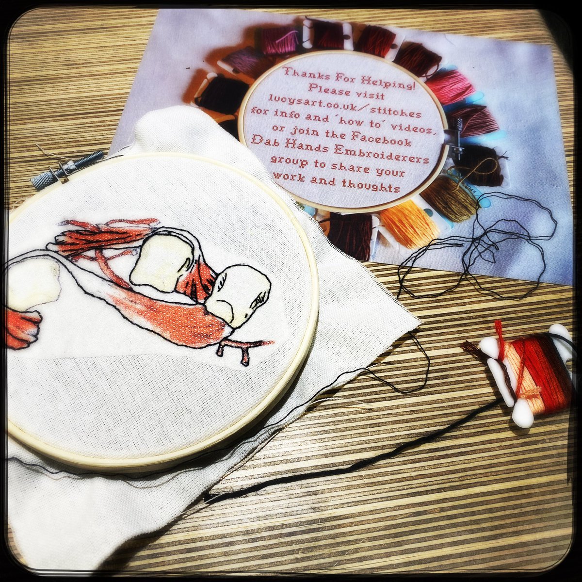 theAliceRoberts's tweet photo. Loving this anatomical-art-embroidery project! @LucyBurscough #DabHands https://t.co/79SeYyry6A