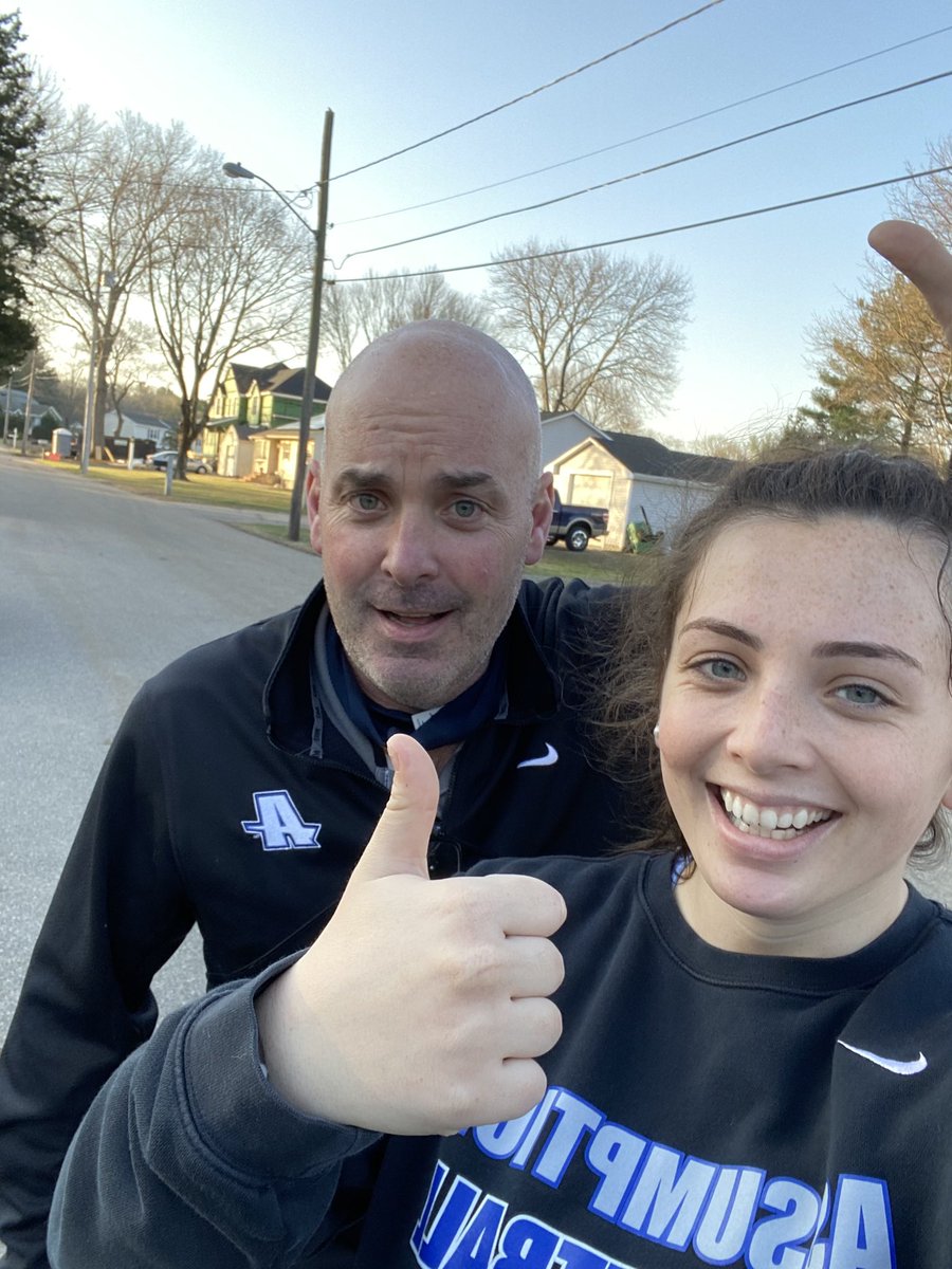 meghanreen4's tweet photo. Had a little competition with dad to support Coach Phayre’s Fighters to help raise awareness for LLS! #Virtual5K @AssumptionWBB https://t.co/yhoeikbIl7