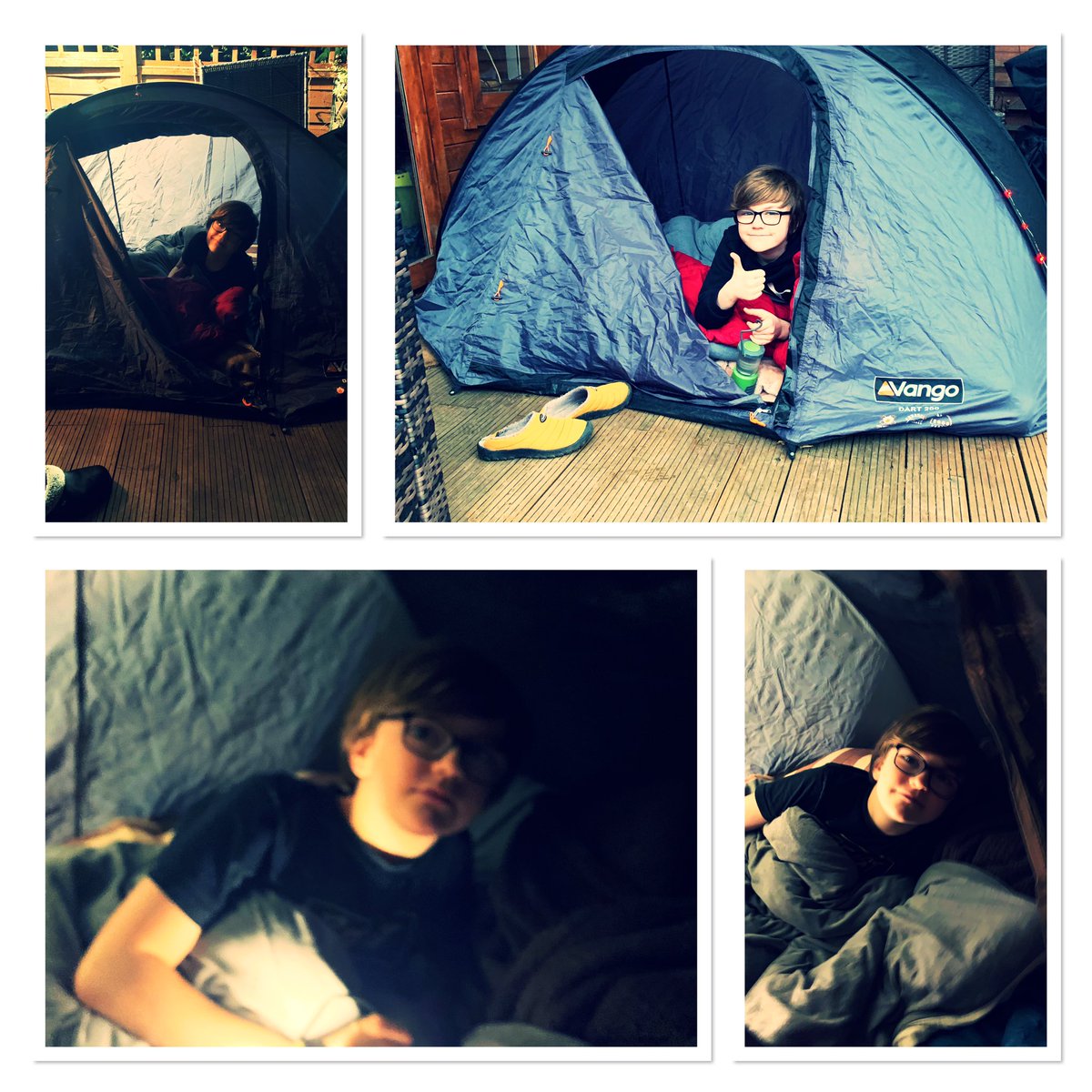 funkydog's tweet photo. Nico joining in the Big CampOut . Brilliant effort #MaxWoosey https://t.co/X0DMnYA9h4