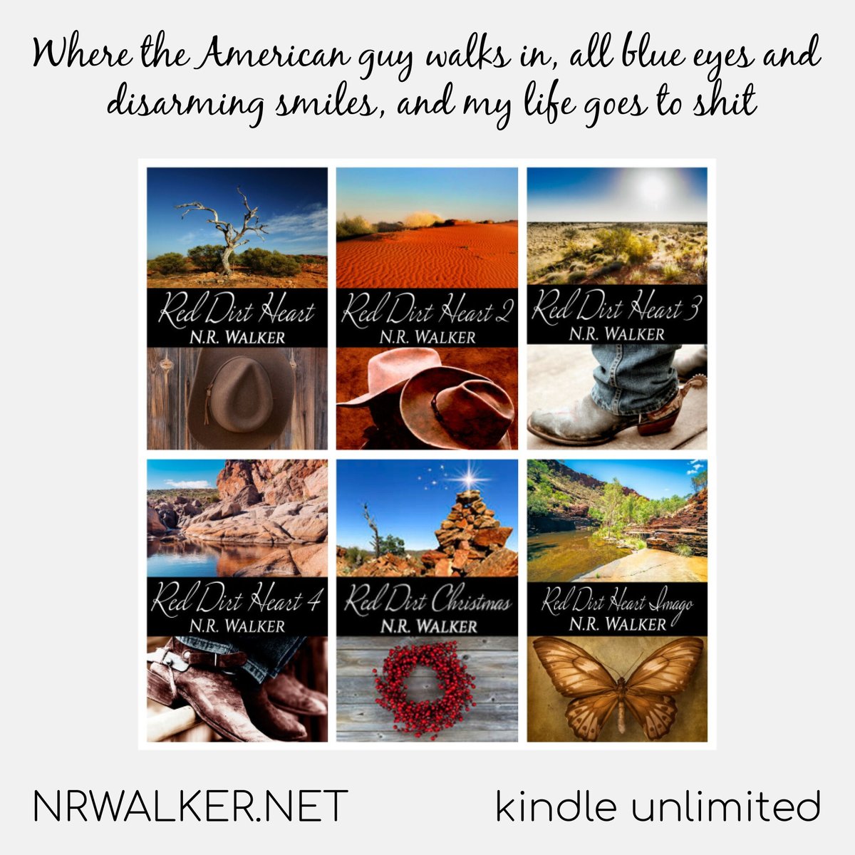 NR_Walker's tweet photo. 𝗪𝗵𝗲𝗿𝗲 𝗶𝘁 𝗮𝗹𝗹 𝗯𝗲𝗴𝗮𝗻 𝗳𝗼𝗿 𝗖𝗵𝗮𝗿𝗹𝗶𝗲 𝗦𝘂𝘁𝘁𝗼𝗻
The epic Outback saga of one man's fight to be true to himself.
Universal link: https://t.co/JFWqqiiBnf
#RDH #Outback #Aussie #GayRomance #NRWalker https://t.co/2NZ5tvQy8K