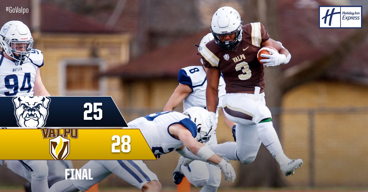 valpoathletics's tweet photo. Valpo Football WINS against Butler today at Brown Field and brings home the Hoosier Helmet! 

#GoValpo | #ProtectTheShield https://t.co/Vw8LtnnGKW