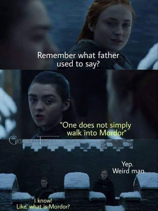 DepravedFate's tweet photo. #LOTRCrossover #GameOfThronesDay https://t.co/Sq2HupKYNe