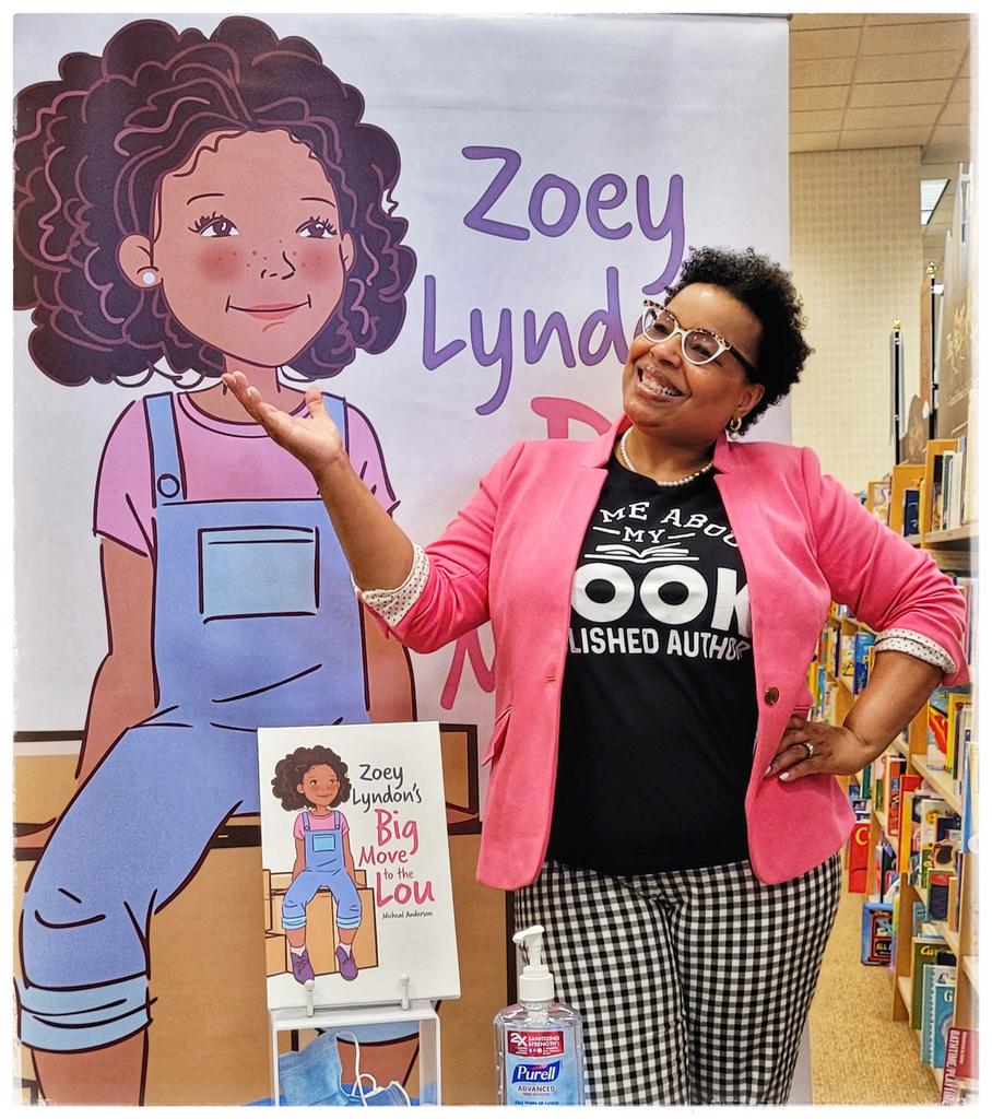 BNStPeters's tweet photo. Micheal Anderson is here today to sign her book, Zoey Lyndon's Big Move to the Lou!
We couldn't be more excited.
It's a wonderful book about a smart young woman.
.
.
.
#bn #bnbooks #bnstpetersmo
#bnstpeters #bnlocalauthors #bnbooksigning #ohioflava https://t.co/yVfJbqaidJ