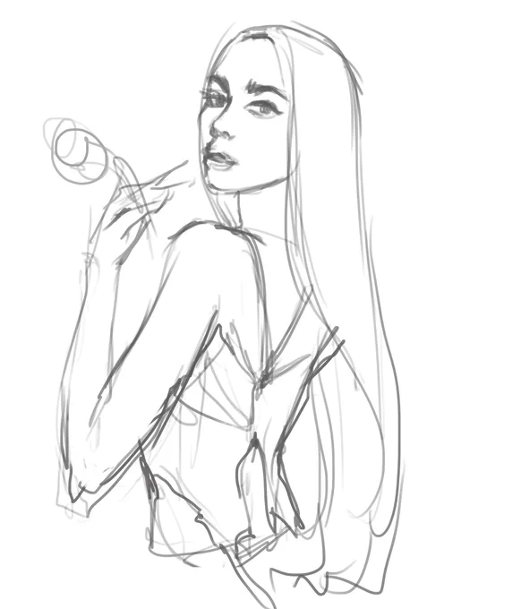 The sketch                         The painting 