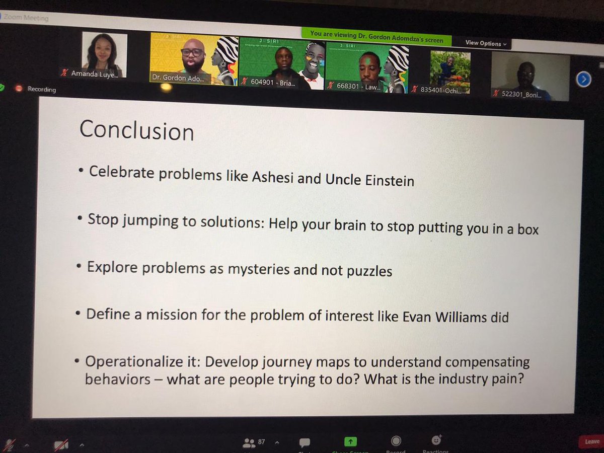 Jasiri4Africa's tweet photo. A few valuable tips that have come out of Dr Adomdza's #SelectionConference2021 speech. https://t.co/5aBU1I6GEt