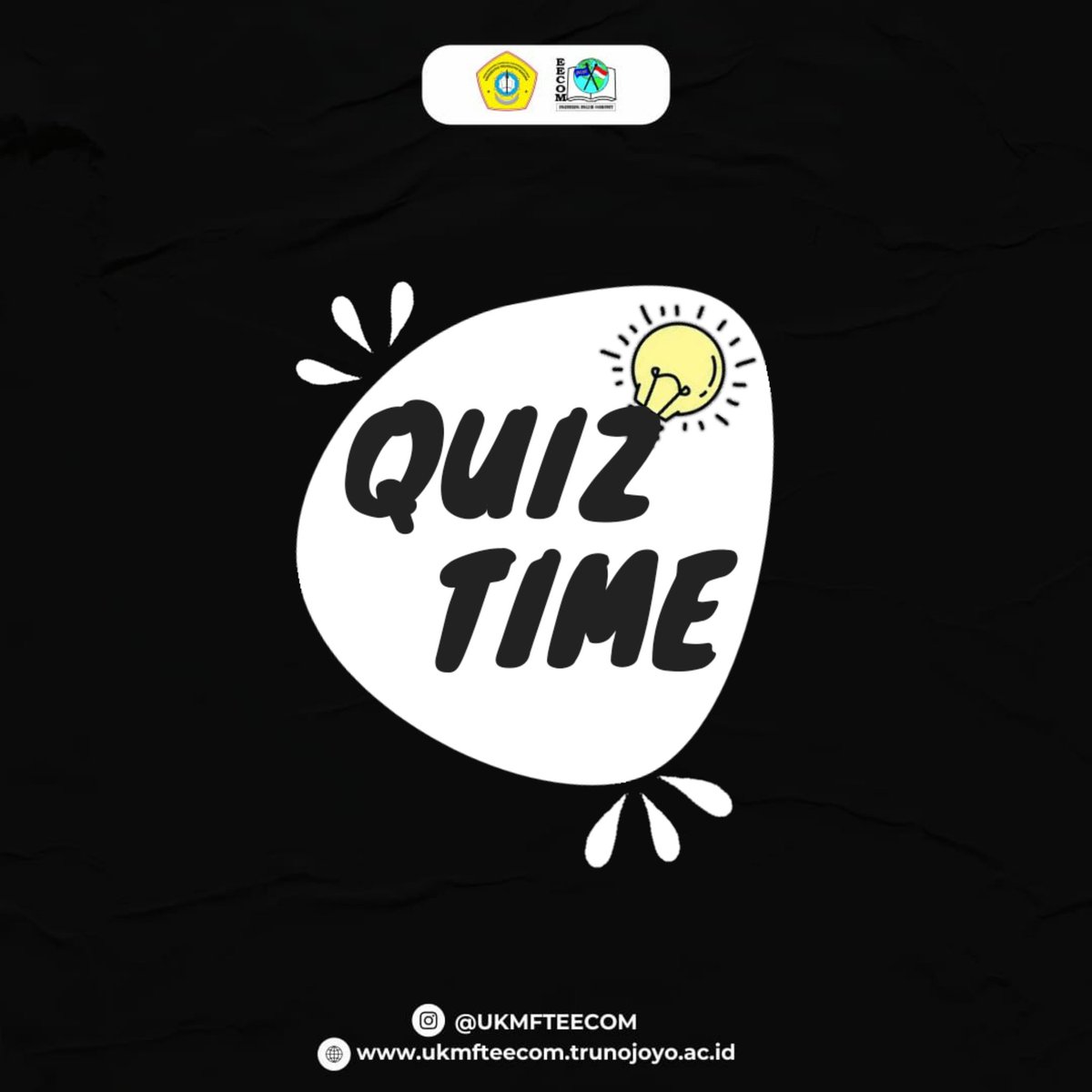 ukmfteecom's tweet photo. Hi everyone! We're back, quiz time!! 🥳

IG : @ukmfteecom
YOUTUBE : UKM-FT EECOM
WEB : https://t.co/Ti3MyJ1JOG

#EECOM2021 #BEEECOM #BEENJOY #BEHAPPY #LearnEnglish #StayAtHome https://t.co/NJw5p8GwUL