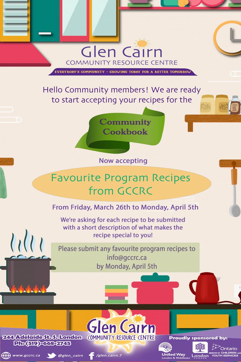 Hello Community Members!
We are now accepting favourite recipes that you've learned through programs at GCCRC!

Don't forget about the amazing $60 frozen meat basket giveaway with each recipe submission counting as 1 entry into the draw!