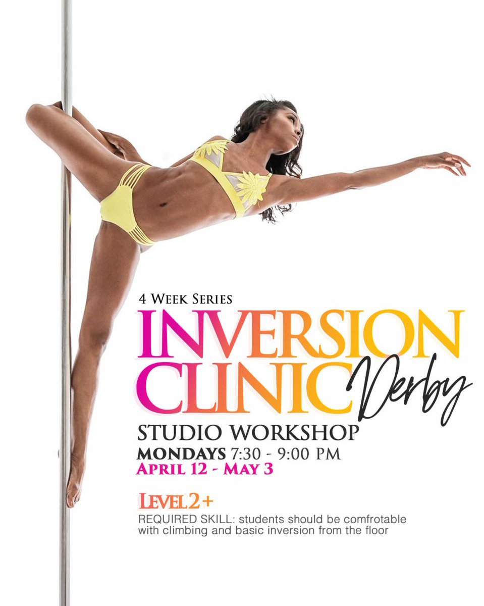 LusciousMaven's tweet photo. Inversions Clinic with Derby starts Monday 4/12, 7:30 - 9:00 pm. You will gain a strong foundation for inversions and leg hangs. Develop your strength, flexibility and muscle engagement, and learn how to maximize grip points for tricks &amp; transitions. https://t.co/cKFWNxvdyg https://t.co/79uFhC1y75