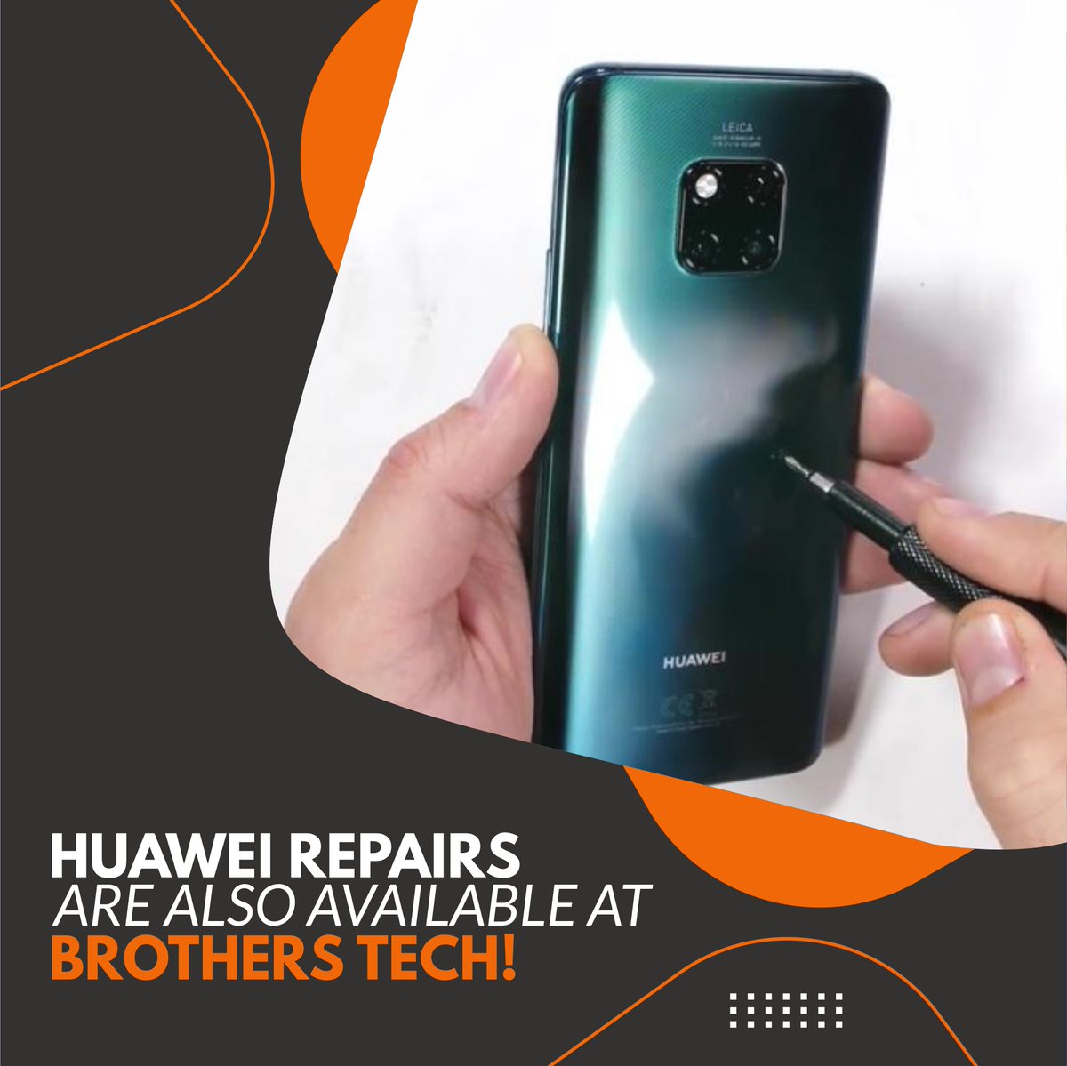 brotherstechSA's tweet photo. We offer a friendly, professional and highly efficient repair service for all Huawei phone models.
-----
🌐 https://t.co/fcgdNOkBUt
.
#computerrepair #laptoprepair #computer #computers #technology #datarecovery #iphonerepair #phonerepair #laptop #itsupport #windows #tech #apple https://t.co/5bSdppQoV2