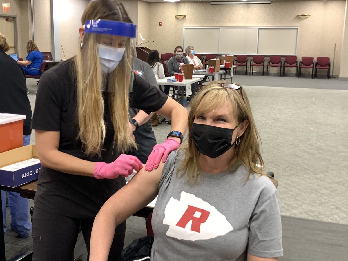 health_rcs's tweet photo. So thankful for teachers and staff that are getting their 2nd COVID vaccine today at our RCS School Nurse Vaccine Clinic. https://t.co/Or6yTf63Pc