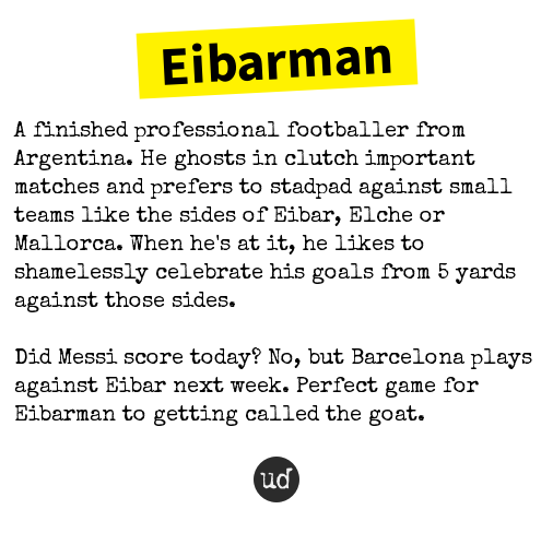 Urban Dictionary on X: @athematician Eibarman: A finished