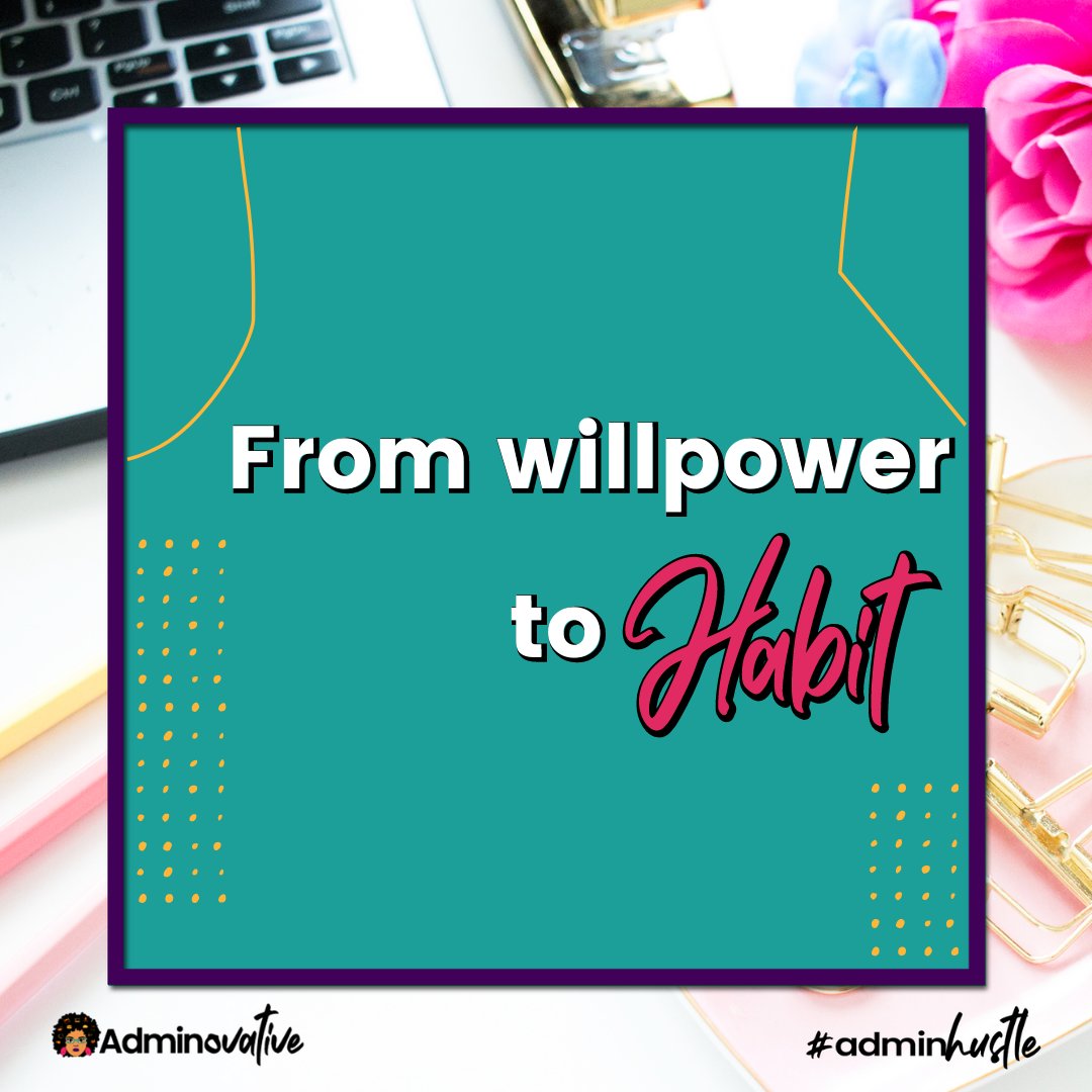 Adminovative's tweet image. It’s hard to keep up willpower for any length of time. Yes, we can stick to a low-fat 1,000 calorie diet and go hungry for a week or two, but eventually our willpower fades. And yes, we can do exercise we hate for a while... until we run out of willpower 

#Adminhustle💛✌🏽