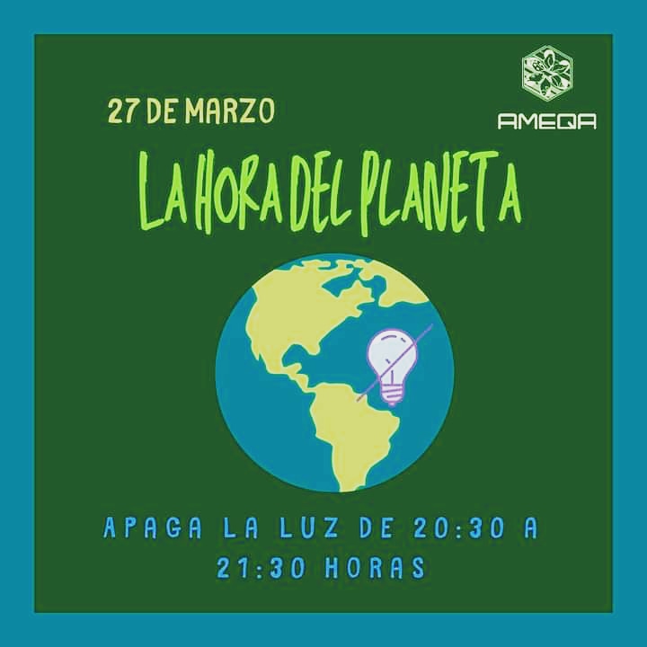AmeqaMexico's tweet photo. Más de 200 países se suman a este llamado que se llevará a cabo este sábado, 27 de marzo, entre las 8:30 y 9:30 p.m. por la lucha contra el cambio climático.

#Ameqa #HoradelPlaneta2021 #environmentalchallenges https://t.co/MY1D7BwaU4