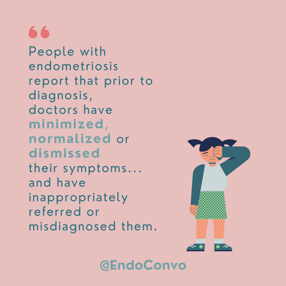 Endo_Jenn's tweet photo. "People with #endometriosis report that prior to diagnosis..."

#EndometriosisAwarenessMonth #endo #endendo #endosisters #notok #chronicillness https://t.co/XbWzqI8uPv