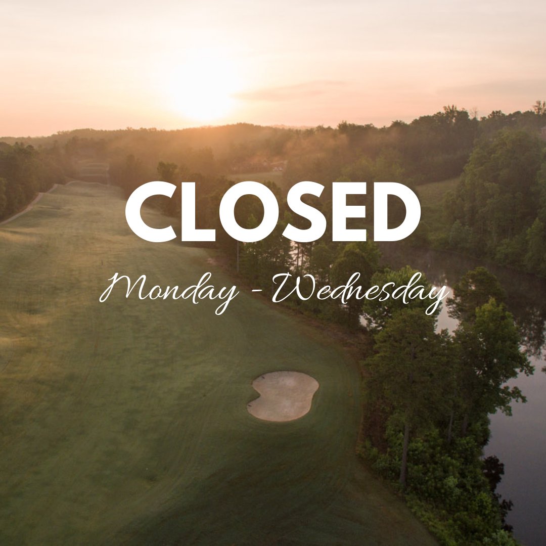 Cider Ridge Golf Club is closed Monday - Wednesday as we transition to the new club operator.