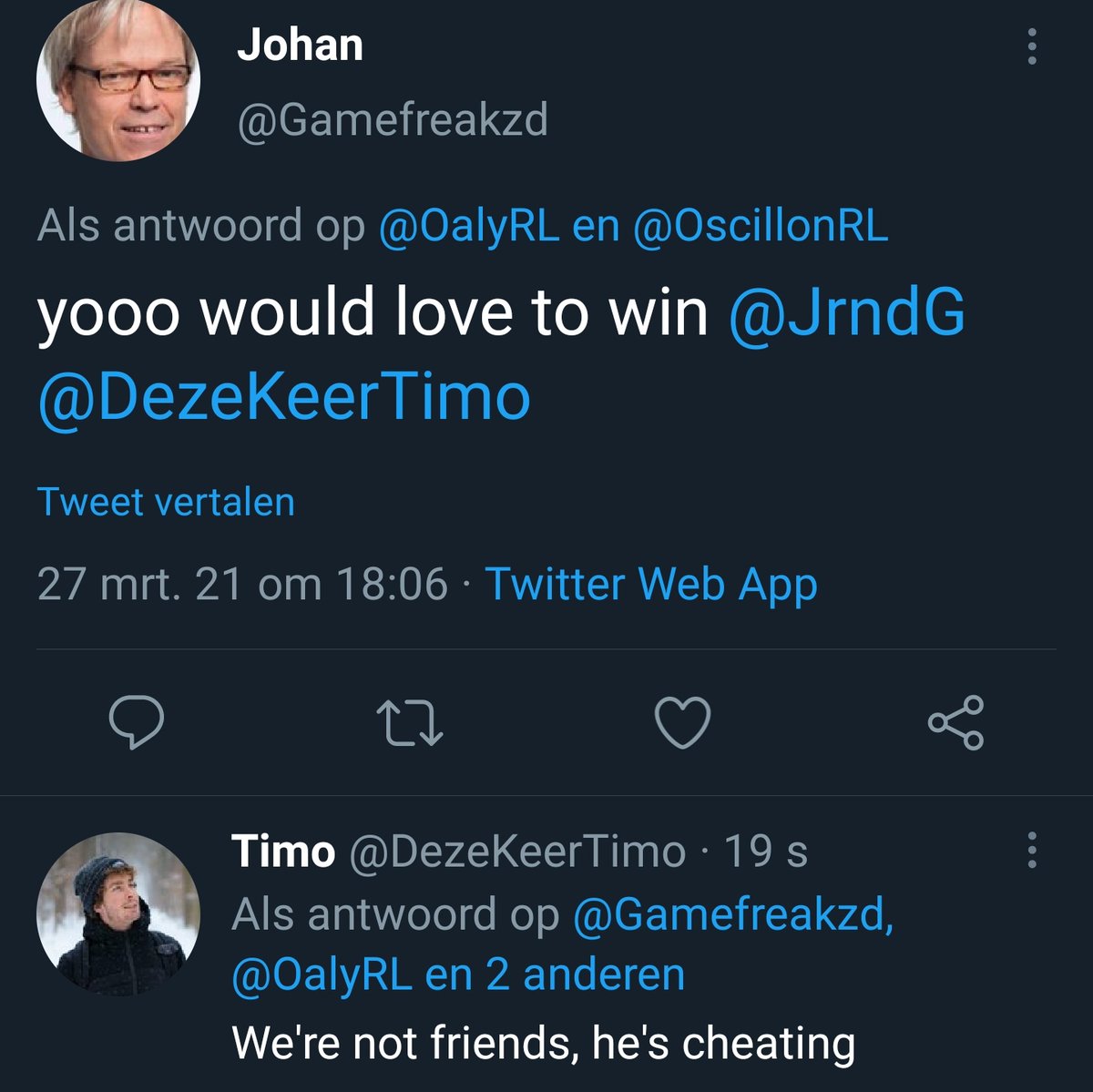 Mensen willen alleen maar vrienden zijn als ze wat kunnen winnen...