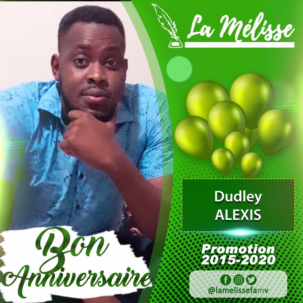 La Melisse De La Famv Anniversaire A Alexis Dudley De La Promotion Dunamis 16 21 Nous Souhaitons Un Tres Joyeux Anniversaire Lumiere Dudley Lamelissefamv Anniversaireetudiant T Co Brpvwmrru8 Twitter