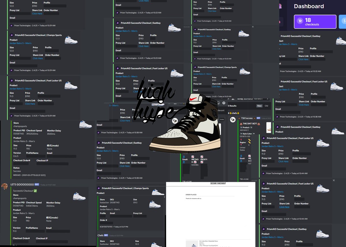 WashedOmarrr's tweet image. 🥱checkout our insta instagram.com/h1gh.hype/
 B @PrismAIO @MEKRobotics @The_Shit_Bot @EasyCopBots @KageAIO 
P @PolarProxies_ @NotifyProxies @wrathproxies @mintproxy @Leafproxies 
G @Soleus @OculusAlerts @RyzeIO 
Buddies @Justin21Chef @mexicanflash14 @benjibowl @Anthony2004b