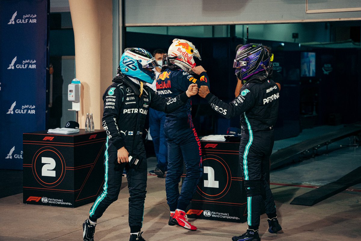ValtteriBottas's tweet photo. 3rd on the grid for tomorrow 🇧🇭🏁

Game on. Looking forward!

#VB77 #F1 @MercedesAMGF1 
📷 @SebastianKawka https://t.co/Bx4qKglEE7