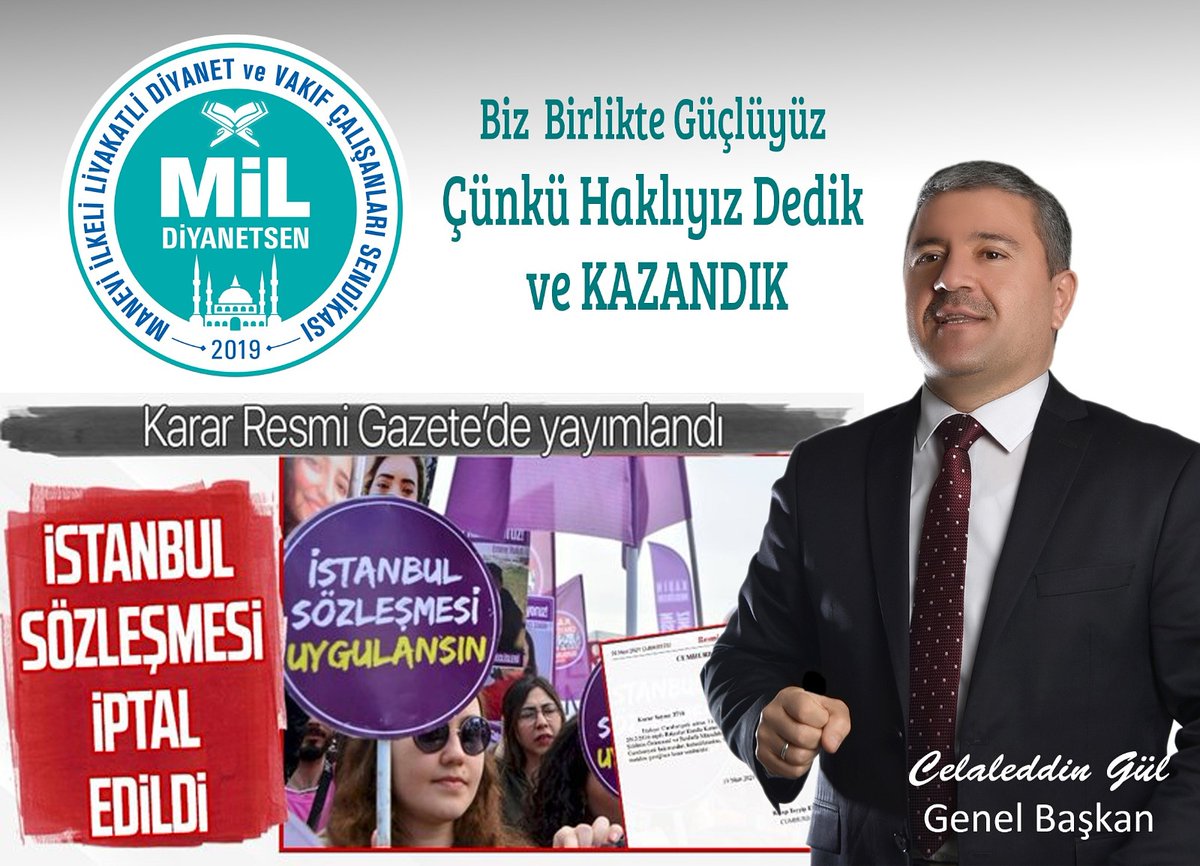 celaleddin_gul's tweet photo. İstanbul Sözleşmesi tarihin çöplüğüne atılmıştır. Kadın cinayetlerini artıran 6284 ve süresiz nafakadır. Ankara Sözleşmesi 6284'ün yerine konmalı ve süresiz nafaka uygulaması kaldırılmalıdır. Önce teşhis sonra tedavi.
#MorHarita değil; Yeşil harita. #MİLDİYANETSEN #MİLSEN https://t.co/DcyibX8y1n