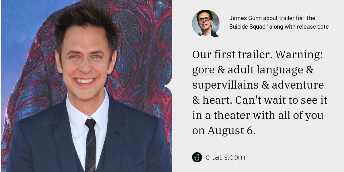 citatiscom's tweet image. Always stay informed. Read more news at citatis.com!
citatis.com/news/6169/

#citatis #citatisnews #newsquote #news #JamesGunn #TheSuicideSquad #Trailer #Hollywood #life #world #worldnews #LatestNews