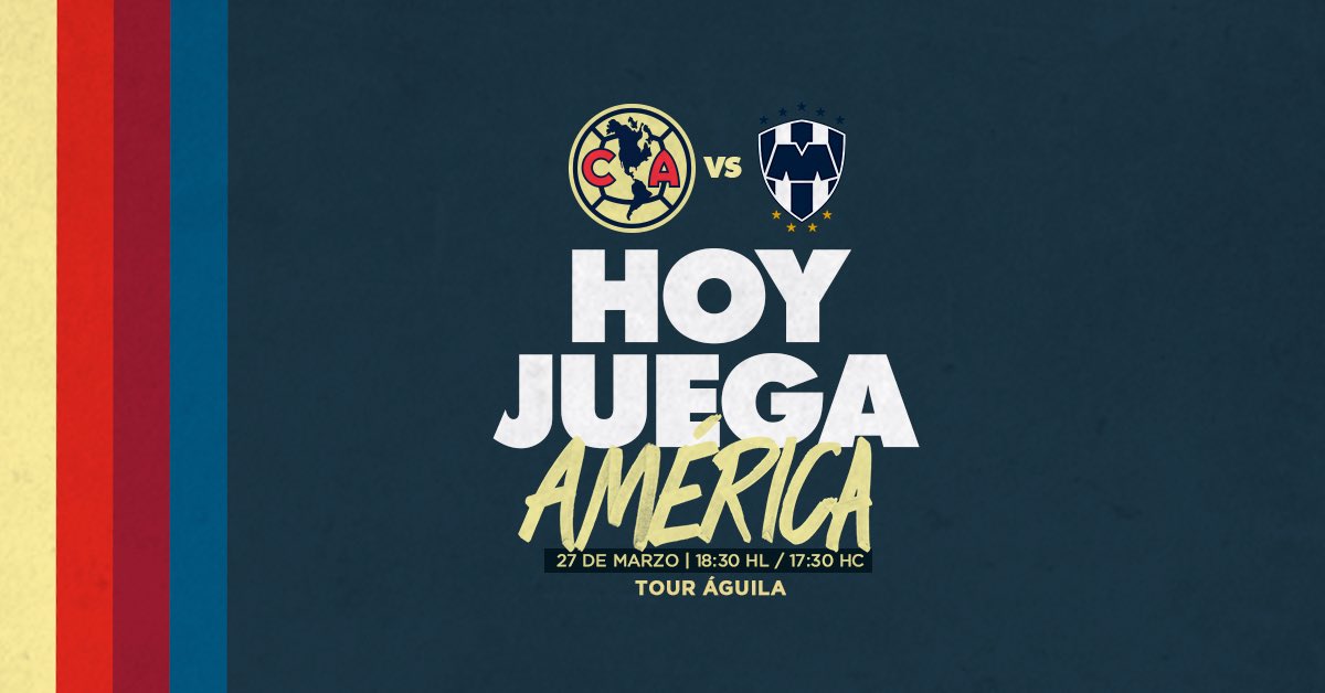 #HoyJuegaElAme América vs Monterrey #TourÁguila Partido Amistoso 18:30 HL 1...