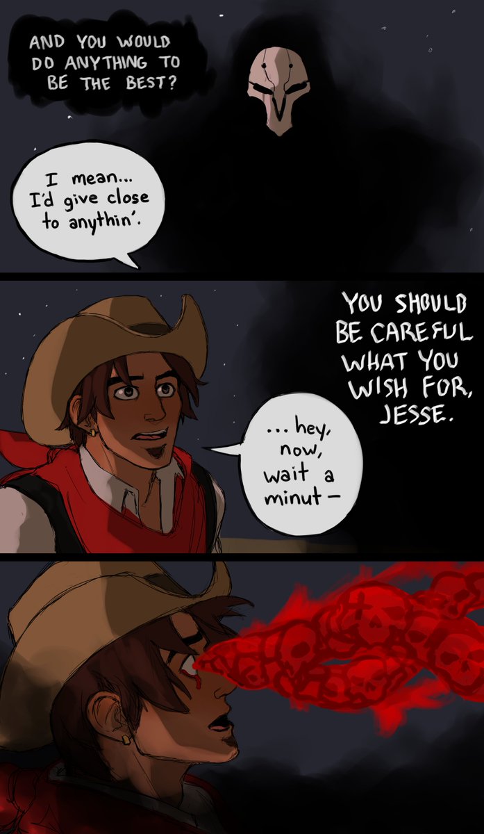 Had to doodle a lil comic for @cybuuorg 's fic 'the ghost basin' ?
Love me some of that sweet, sweet Jesse angst ♥️