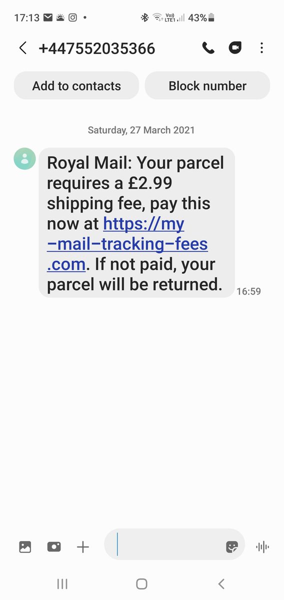 Scammers at it again... 😡