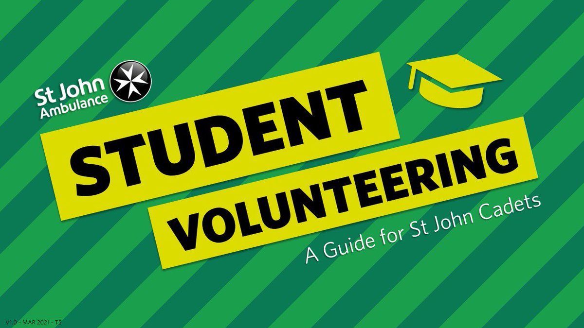 SJA_Students's tweet photo. We are very excited to have launched Student Volunteering: A Guide for St John Cadets! If you’re a Cadet and keen to continue your volunteering journey at university, this is for you. Visit Connect or get in touch for a copy! 🤩💚 #SJAStudents https://t.co/bpcBEth3DX
