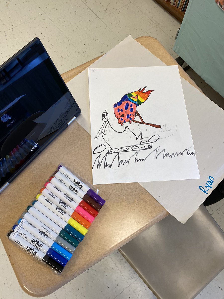 MsCantello's tweet photo. Third grade artists are exploring creating thematic Spring artworks and combining them with artist Romero Britto’s Pop Art style. More pizzazz to come.
#addpizzazz #PopArt #SplitRockArtists https://t.co/xM8Pb0j8Lh