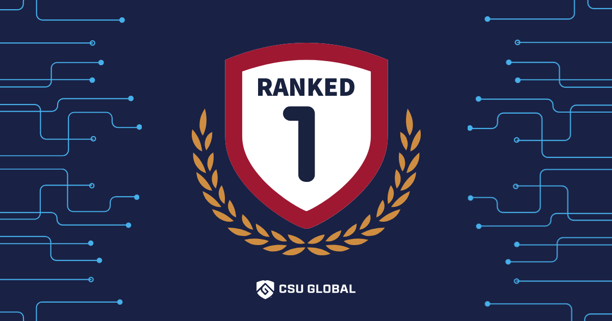 CSUGlobal's tweet photo. CSU Global's B.S. in Cybersecurity program is now ranked #1 by https://t.co/YBCYhYpFMR! Learn more about this top-ranked program, and how you can develop an in-demand career by securing sensitive digital information: https://t.co/zSmm5Re8OF #moveforward #realonlinelearning https://t.co/sm4CrTq8rt
