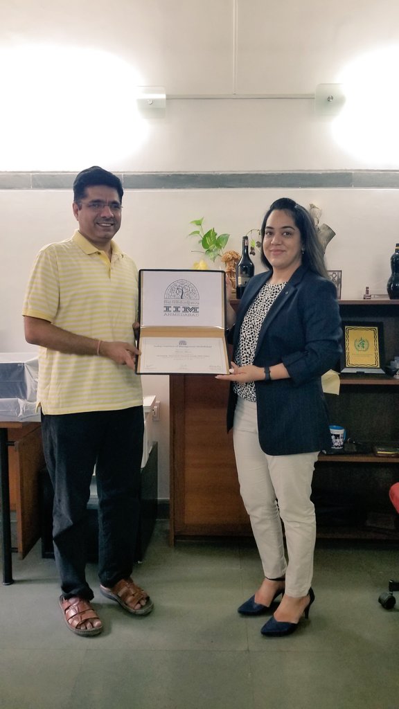 BhumikaMehrotri's tweet photo. #Gratitude for all the faculties at #IIMAhmedabad for a brilliant course content, pedagogy and enriching learning experience. Proud to be certified in #HRAuditing from #IIM Ahmedabad. https://t.co/0Ua6y6LQBj