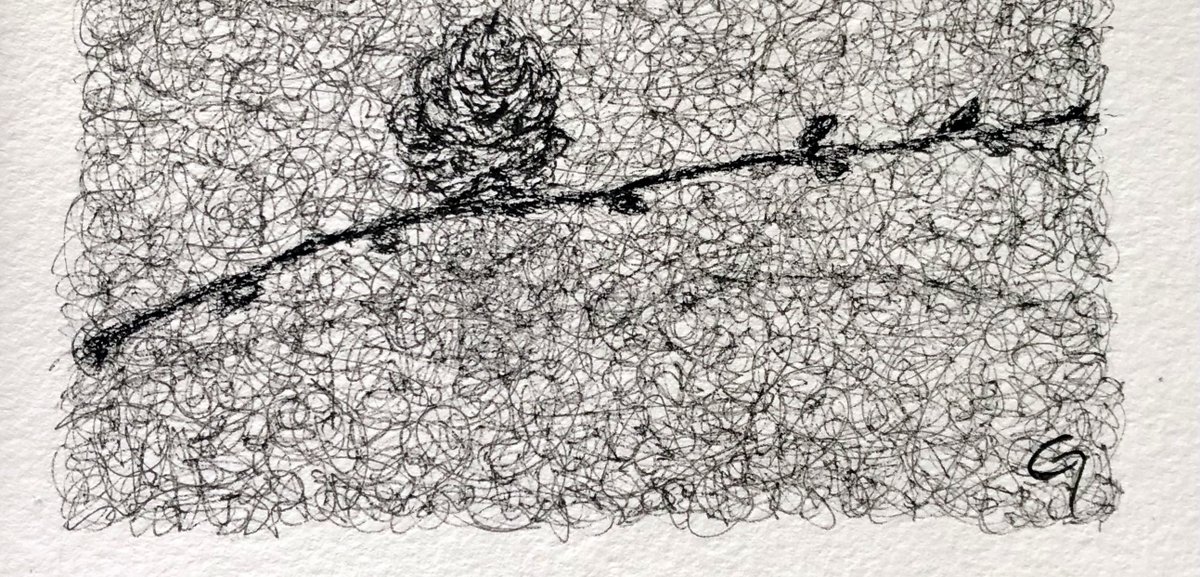 GillyTSculpture's tweet photo. Here are a couple of my drawings that I call #inflections but fit perfectly with #NationalScribbleDay https://t.co/uZe4G2Jd3r