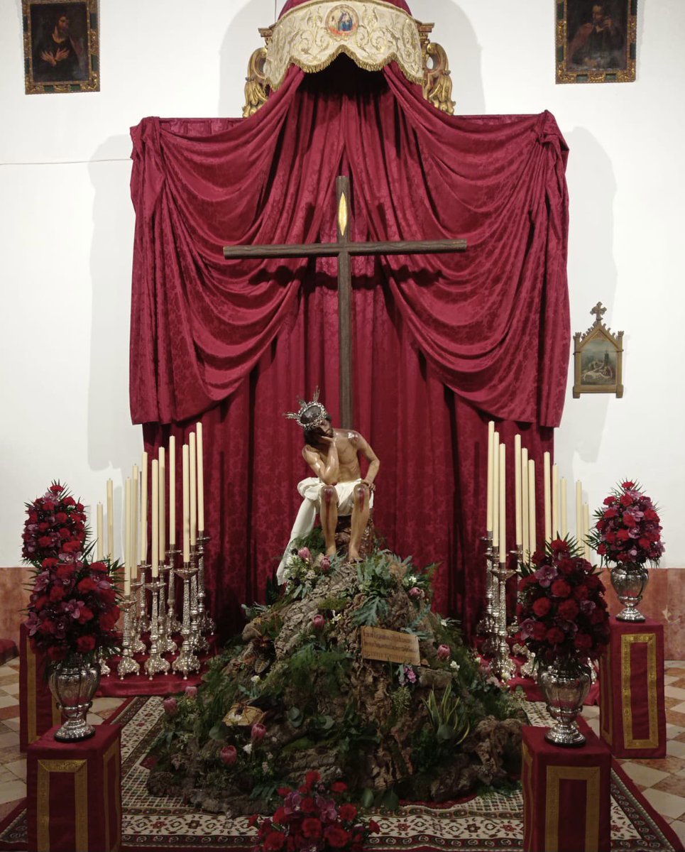 HumildadAguilar's tweet photo. 🔴 A l t a r  d e  V e n e r a c i ó n ⚪️ 

✝️ A continuación, os presentamos el altar montado para la Veneración de nuestro Titular durante esta Semana Santa, una escenificación de nuestro pasaje evangélico donde Nuestro Padre Jesús de la Humildad espera sentado en una roca... https://t.co/EtGUsUe3GH