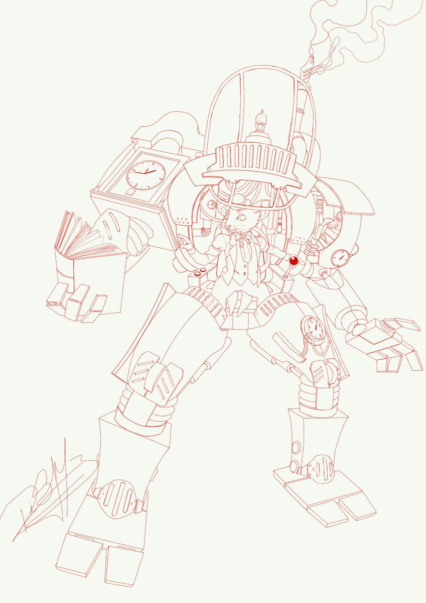 Siricar1's tweet photo. A little Concept Art Design for my friend's book "Steam Punk Sorcery"  by @TrupianoMichael 

Little mouse people can ride cool steampunk mecha robots! https://t.co/os37xLHb97