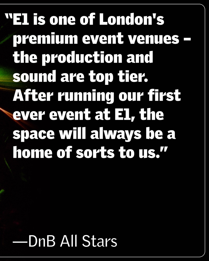 Heavyweight drum and bass. All night long. This is how @DnbAllstars operate. Their shows always sell out in advance - not surprising given the wealth of talent they bring to the table. E1 2021. Coming Soon. Sign up now for early access to ticket updates: (link in bio)