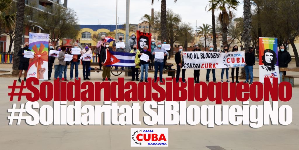 EUBadalona's tweet photo. “Ser internacionalista es saldar nuestra propia deuda con la humanidad. Quien no sea capaz de luchar por otros, no será nunca capaz de luchar por sí mismo” #FidelCastro 

Desde #Badalona nuestra solidaridad con el pueblo cubano 🇨🇺 ✊🏼 https://t.co/dH3SOqTUzX