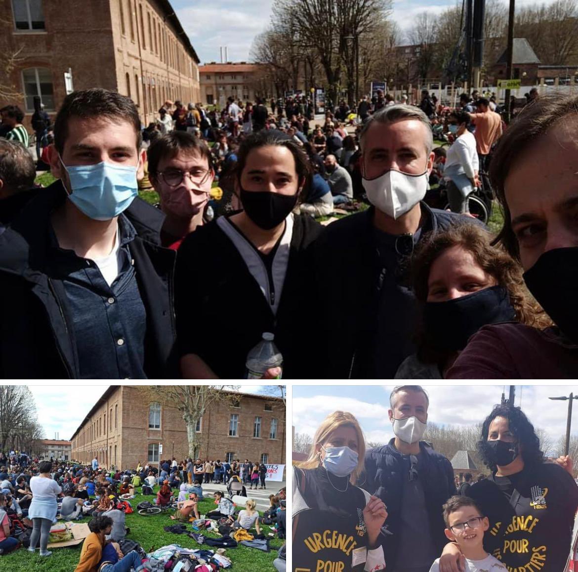 LArribage's tweet photo. .@AntoineMAURICE participe à un pique-nique géant où des centaines de personnes sont entassées. Pour rappel les rassemblements de + de 6 personnes sont interdits en extérieur.  Les toulousains qui respectent eux les règles seront pénalisés par ces comportements irresponsables ! https://t.co/3V7n2oPsbl