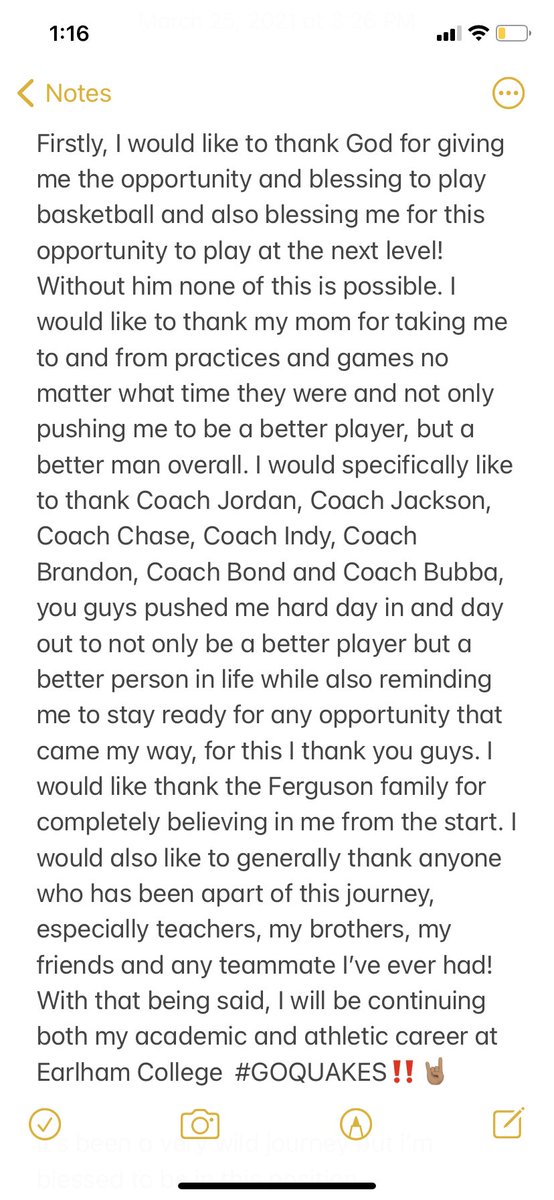 DreJones01's tweet photo. It’s been a very wild journey but i’m blessed to be in this position @EarlhamBBall it’s on🤝🖤 
110% COMMITED #GoQuakes🤘🏽‼️
Thank you to @Cleve_Shane @JoeScheuers for this opportunity #AGTG 🙏🏽 https://t.co/MGHOzD3kuq