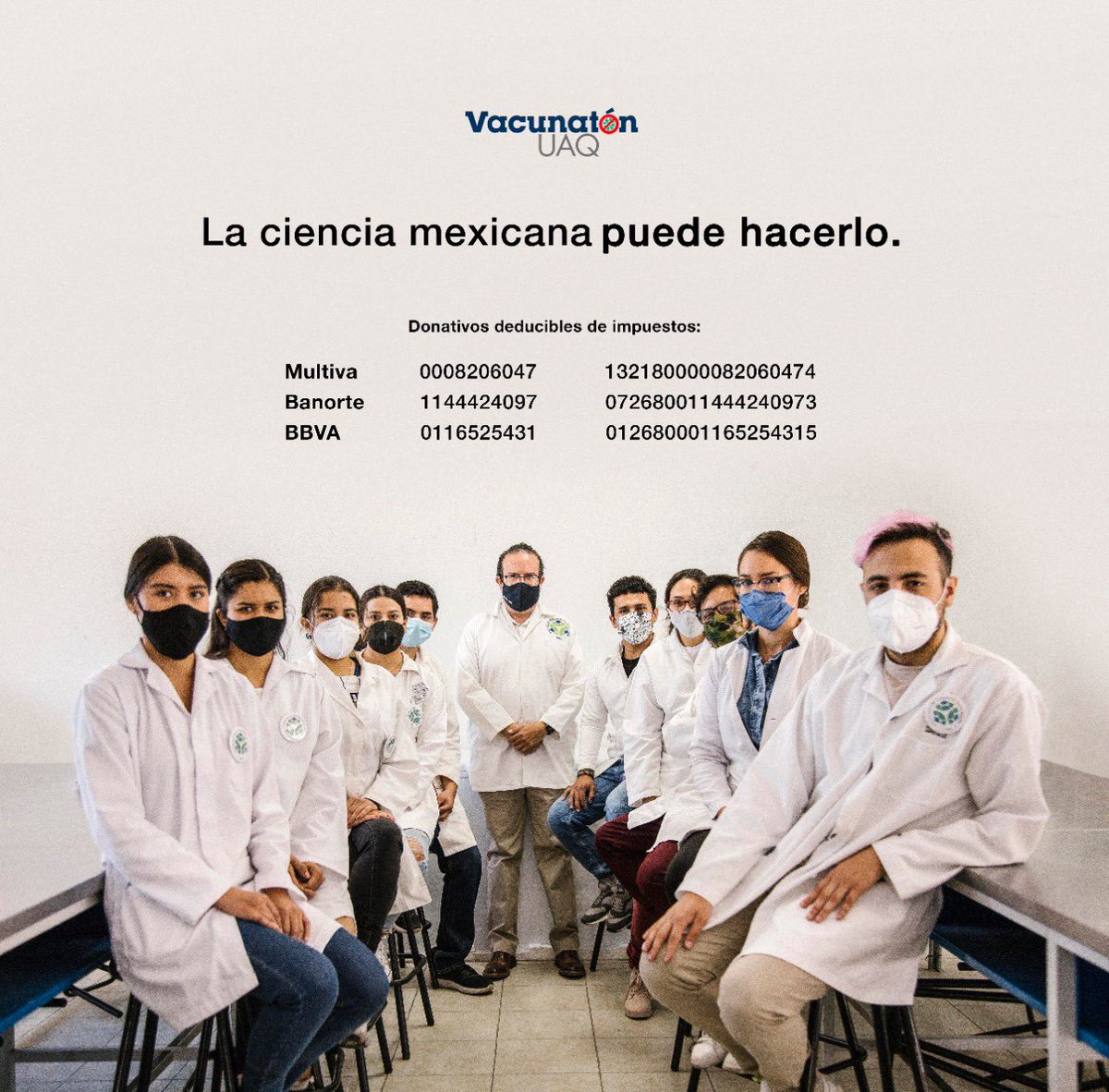 ¿Nos ayudan a pasar la voz? RT

#VacunatonUAQ para consolidar el proyecto de creación de la primera vacuna contra Covid19 en México, TODO SUMA. #SomosUAQ