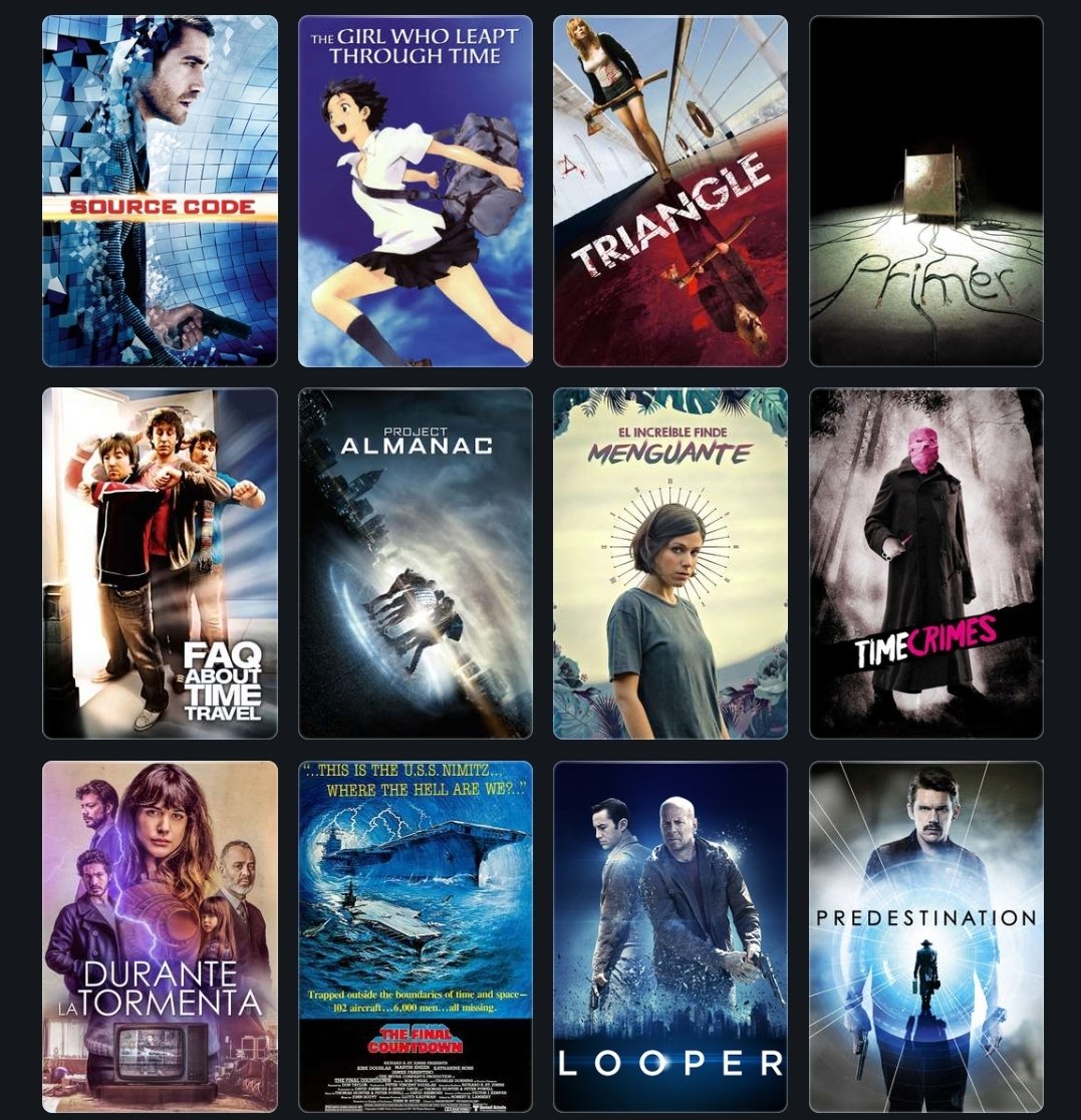 12 películas de viajes en el tiempo!   😃 🎬