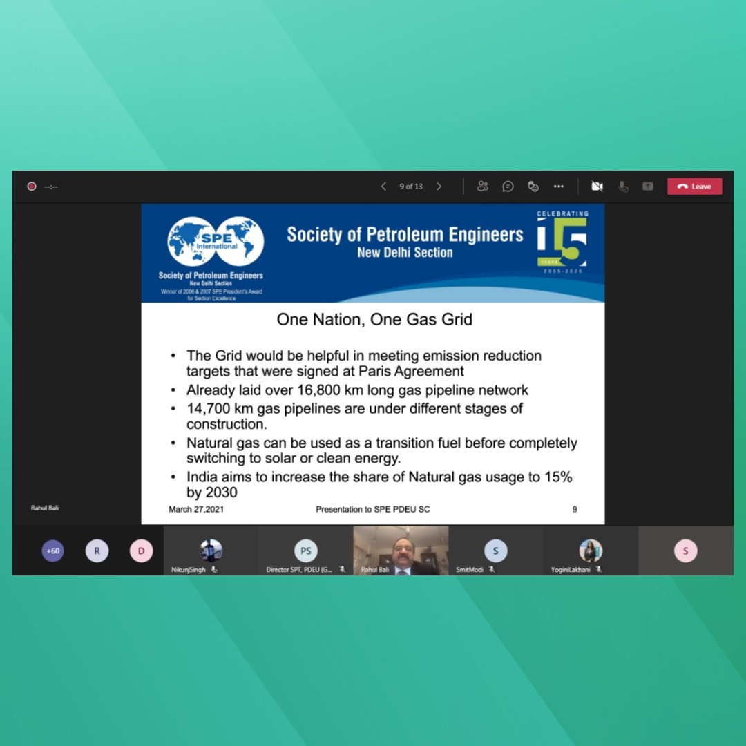 spe_pdeu's tweet photo. SPE PDEU organised a webinar by Shri Rahul Bali  wherein he elucidated us about the current energy sources, storages and policies. He further enlightened us on usage of modern technology for cheaper gas production can help to achieve the aim to be a gas based economy.
@SPEtweets https://t.co/F6KOo4qRfB