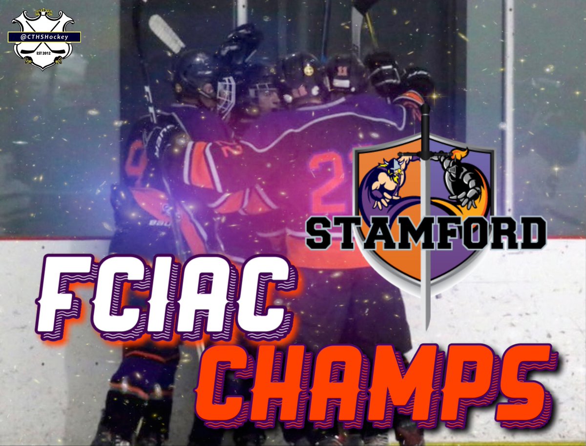 CTHSHockey's tweet photo. Westhill-Stamford has won the FCIAC DII/III title! #cthk https://t.co/htv7Eqteau