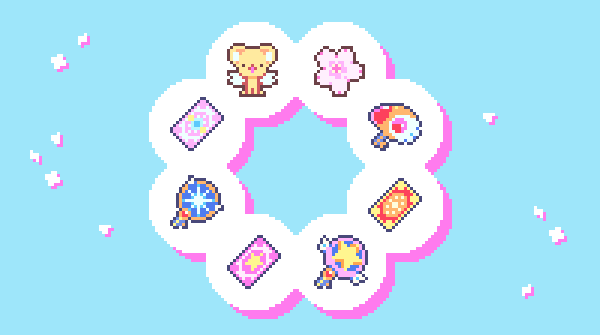 「?  it's sakura day!?

#pixelart #ドット絵 #さ」|comms open!のイラスト