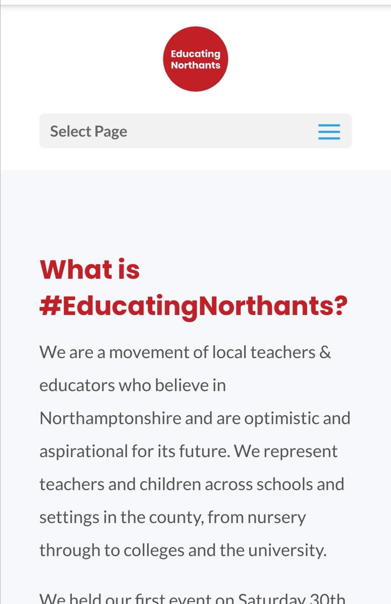 Northants: we may be small, but we are mighty! #bepartoftheconversation #everyoneswelcome #EducatingNorthants