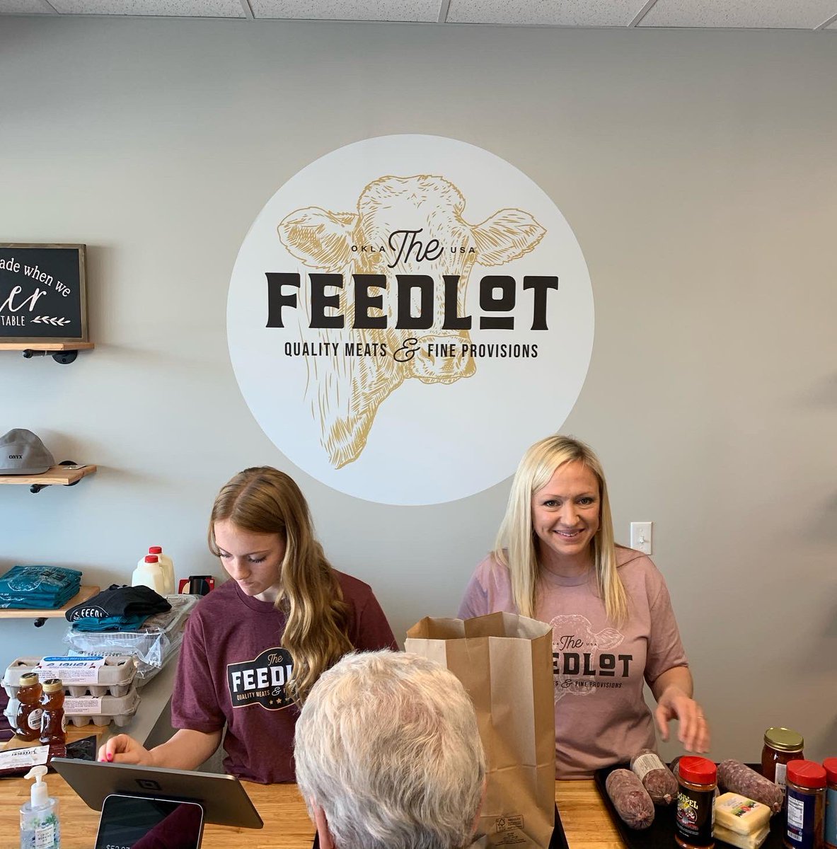 LtGovPinnell's tweet photo. Proud of the Rollandini family on their big grand opening of The Feed Lot in Broken Arrow today! They’re stocked up on steaks and other awesome made in Oklahoma meat products and exclusive Feedlot apparel. Come see them till 6pm today. 5059 E. Kenosha St. #ShopLocal #MeatWeek https://t.co/nBznUIQzSW