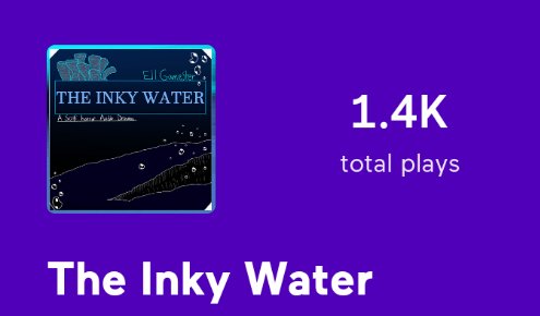 Good News fans of The Inky Water, episode 7 is almost done! It's been a year or so since the last episode, and also holy cow we've got 1.4k listens! Thank you!