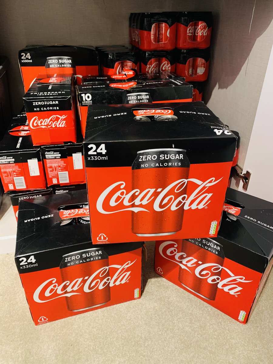 ValSlipper's tweet photo. I have been left with no choice but to #stockpile my favourite drink. The 'new taste' Coke Zero is a misnomer. It is, instead, watery flavourless trash and an insult to the name 'Coke Zero'. 

#savecokezero @BringBackZero https://t.co/npvYSz01AA